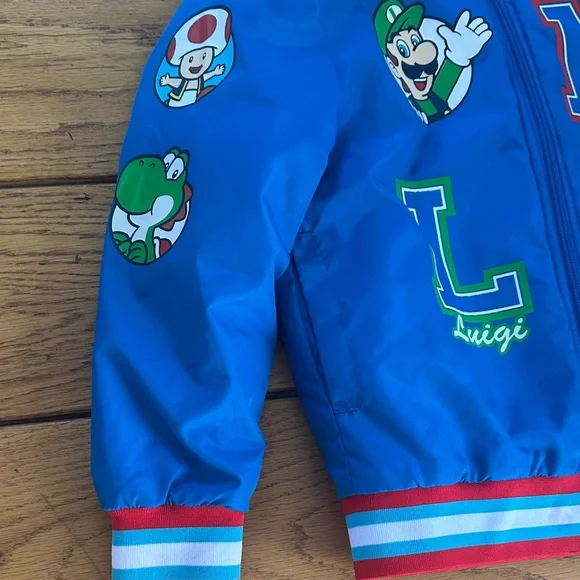 Nintendo Blue Kids Jacket with Mario and Luigi - Picture 4 of 8